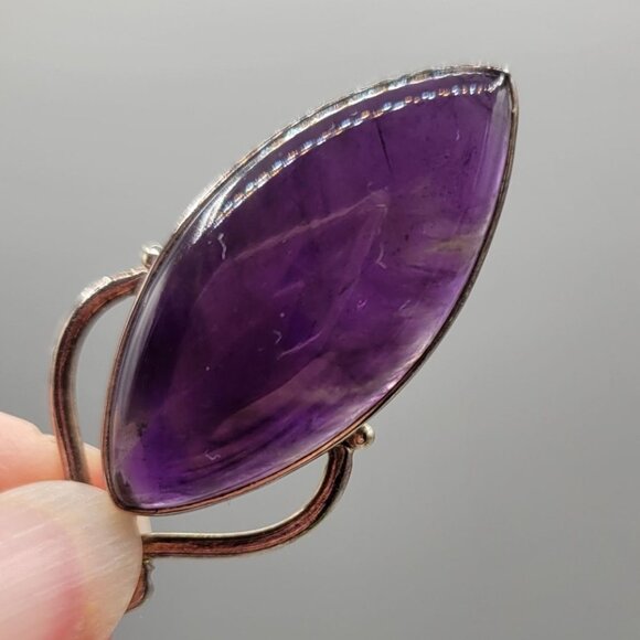 Amethyst Faceted Bead Necklace Sterling Silver Amethyst Pendant - Picture 3 of 8